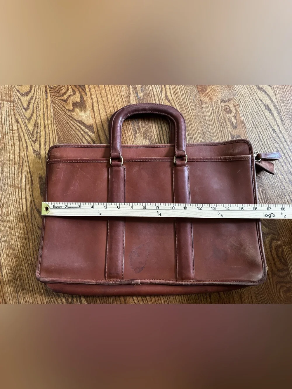 Vintage Coach USA Brown Leather Briefcase 7644